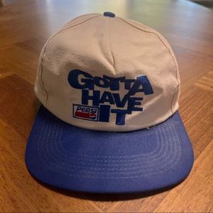 Vintage VTG 1990s 90s Pepsi Cola Gotta Have It Adjustable SnapBack Hat